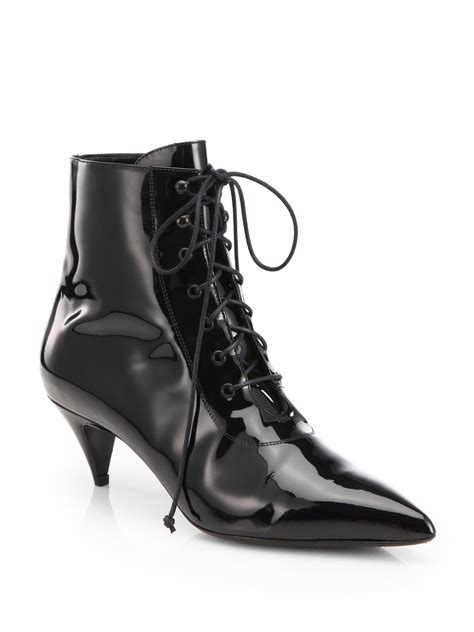 ysl boots patent leather|saint laurent leather boots.